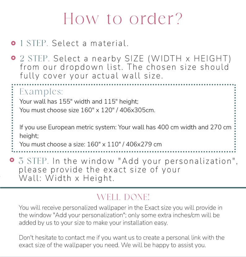 a poster with instructions for how to order