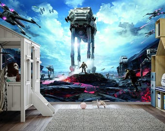 Star Wars Wallpaper Boy Bedroom, Spaceship Wall Mural Teen Nursery, Darth Vader Self Adhesive Wallpaper Accent Wallpaper Peel & Stick X306
