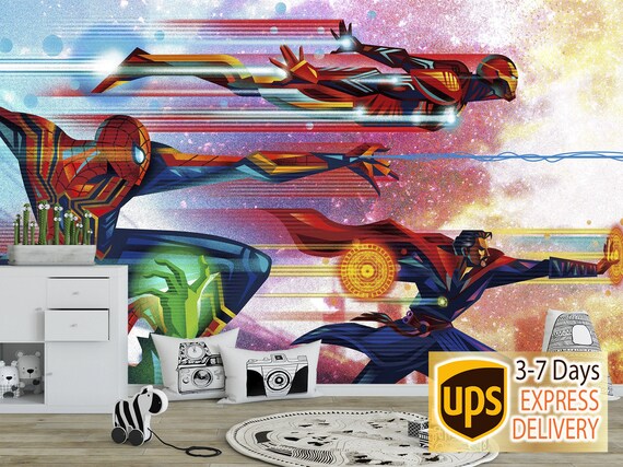Iron Man EndGame Wall Art Marvel Comics Wall Mural Avengers Wallpaper I Love You 3000 Self Adhesive Wallpaper Peel and Stick Wallpaper X292
