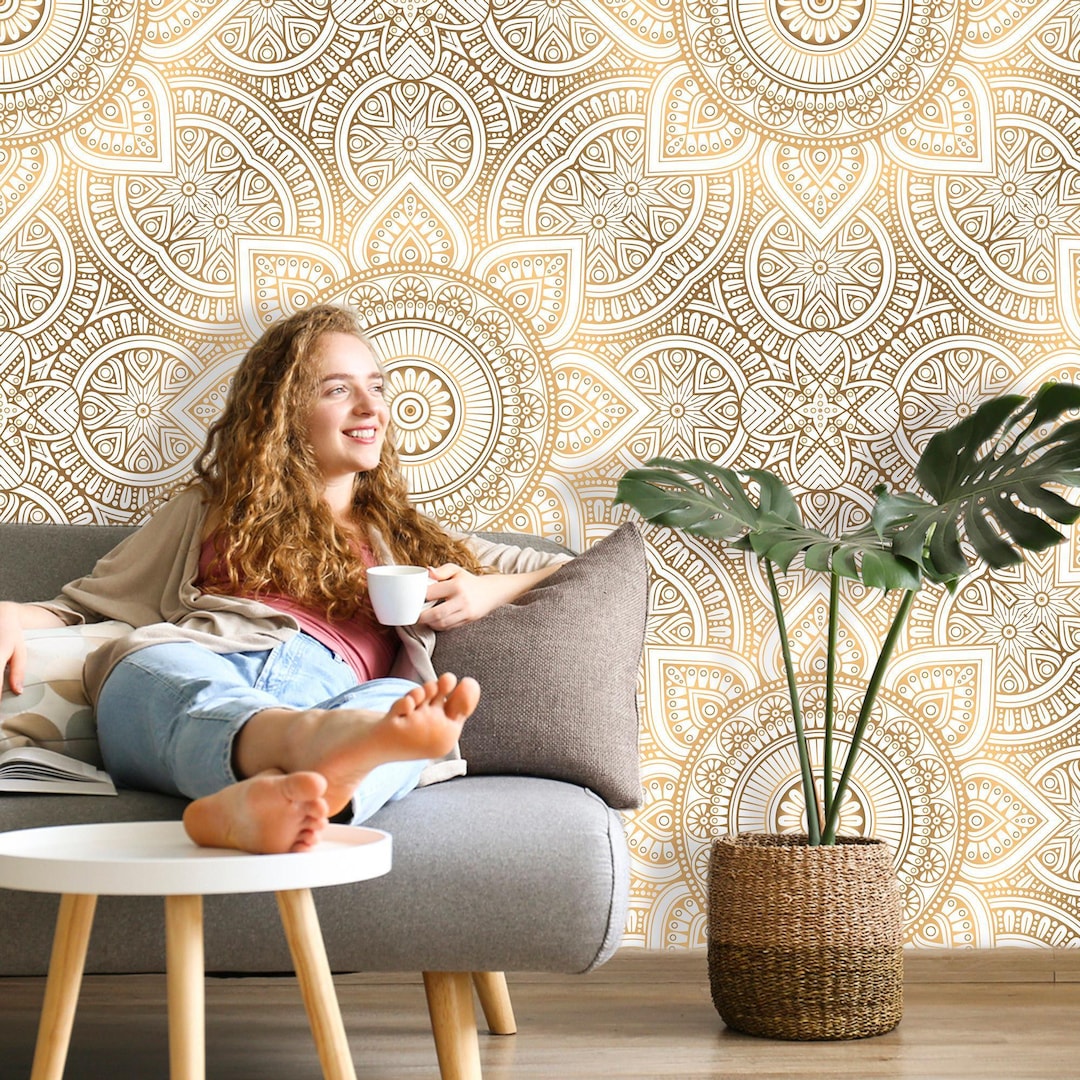 Mandala Wallpaper Boho Wallpaper Luxury Removable