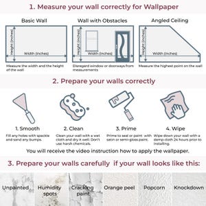 a poster with instructions on how to use wallpaper
