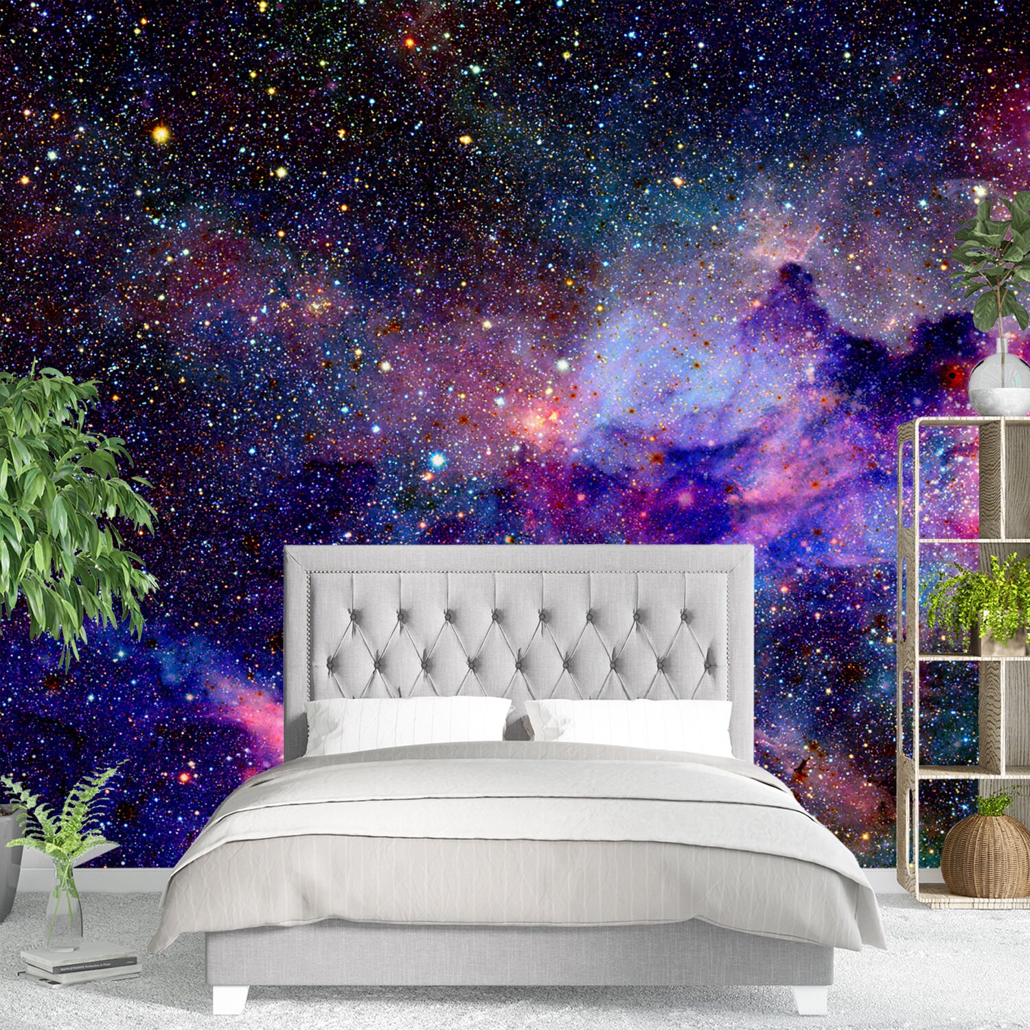 Space Wallpaper Universe Dark Wallpaper Galaxy. Removable Etsy