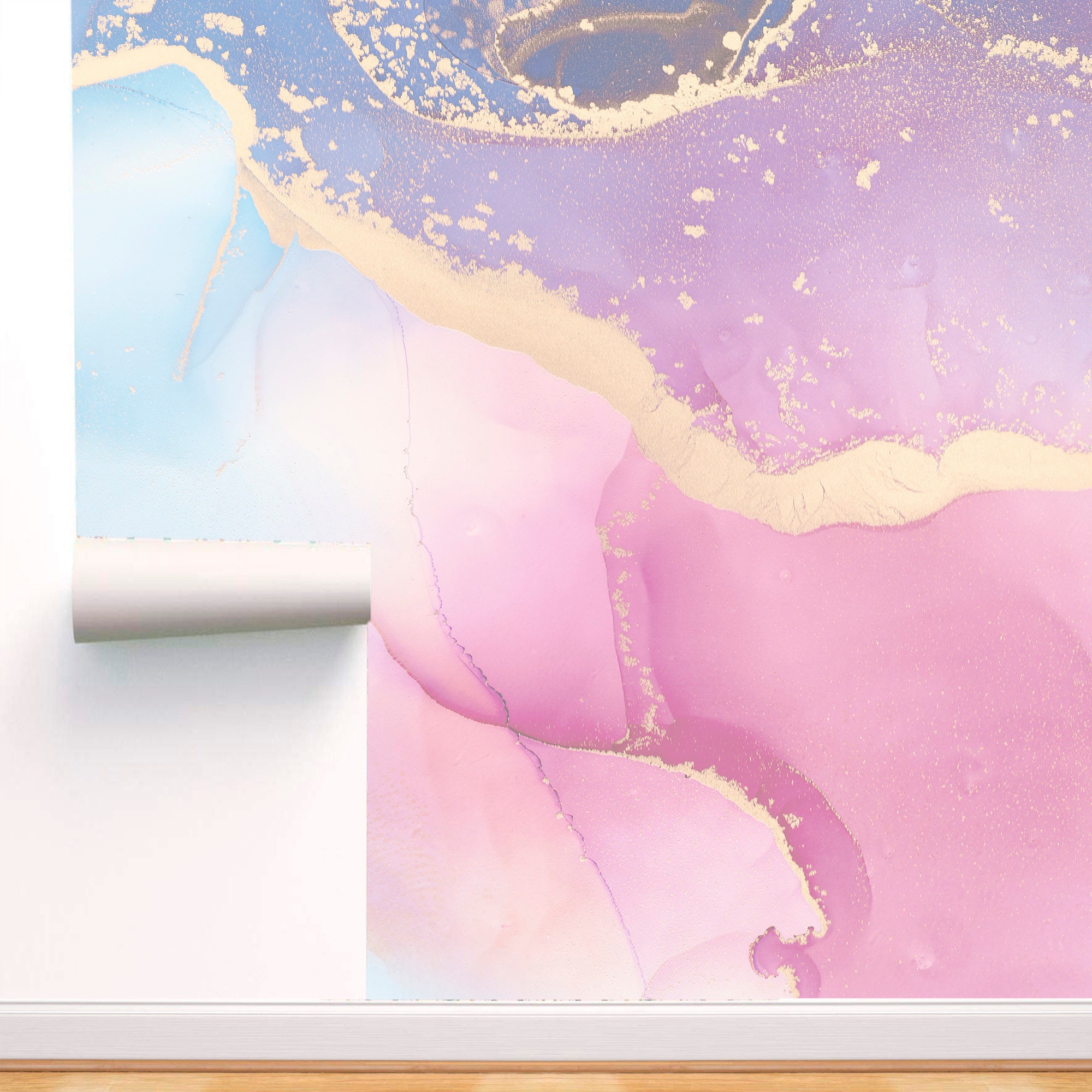 Soft Pastel Marble Stone Wallpaper Pink Ombre Removable | Etsy