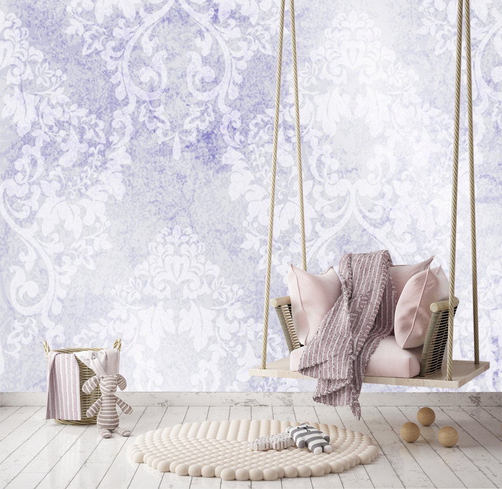 Victorian Wallpaper Damask. Removable Wallpaper Mural. Self Etsy