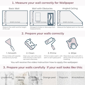 a poster with instructions on how to use wallpaper