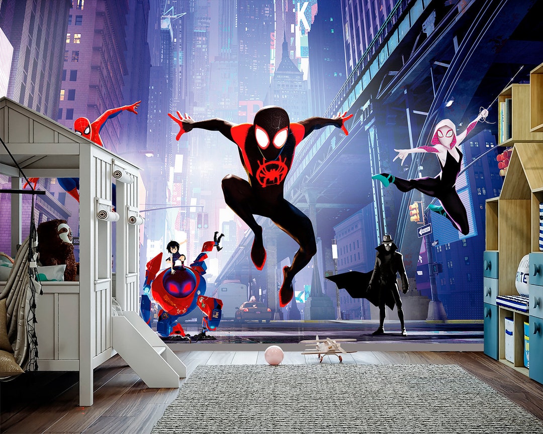 Spiderman Wallpaper Peel and Stick, Cartoon Spiderman Wallpaper Boys