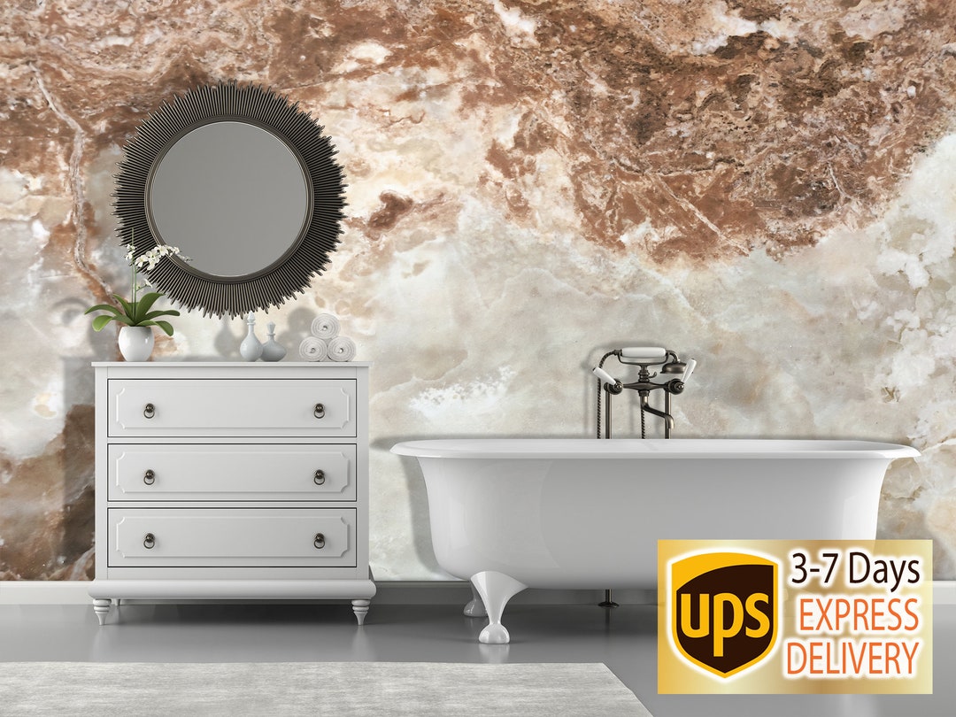 Modern Marble Stone Wallpaper, Removable Kitchen Bathroom Decor, Self ...