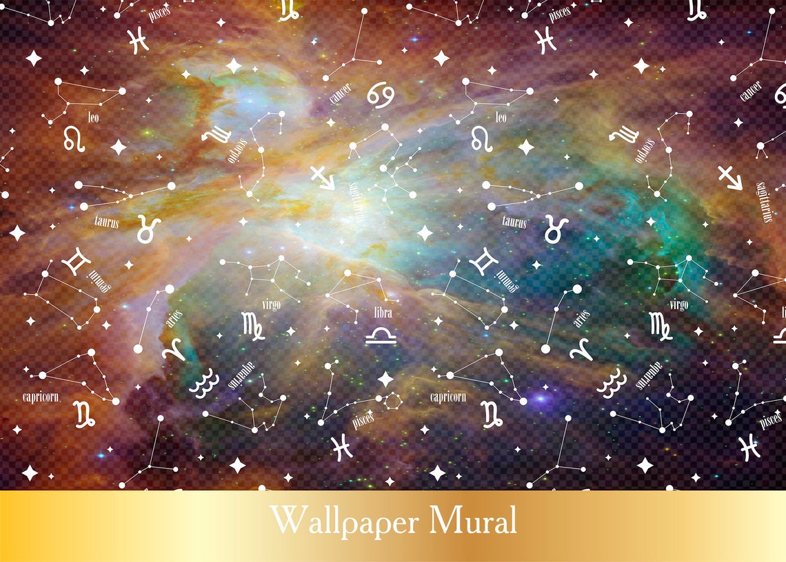 Space Constellations Wallpaper Nursery Peel & Stick Fabric | Etsy