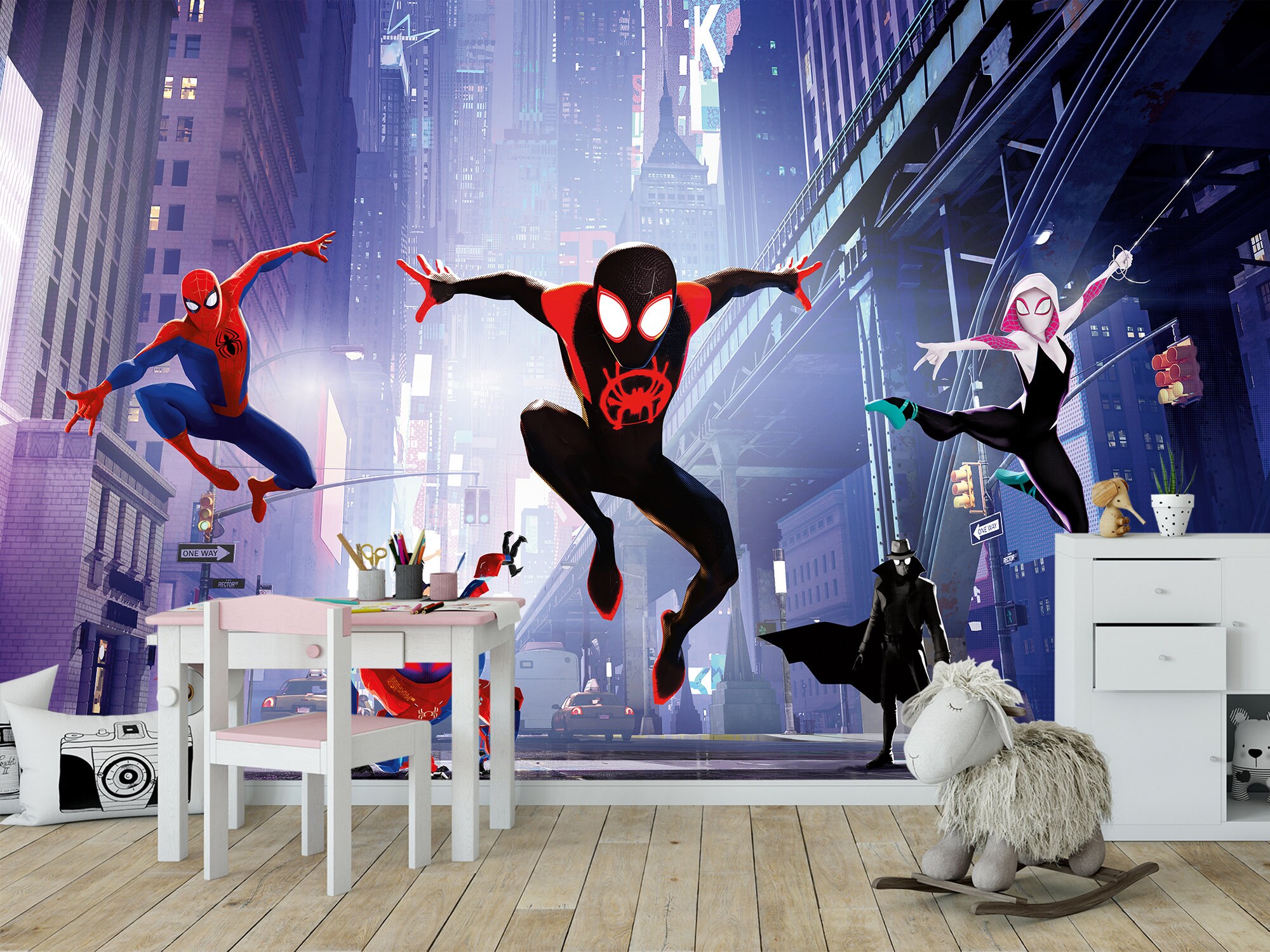 Spiderman Wallpaper Spiderman Wall Art Marvel Comics Wall Etsy