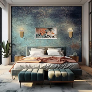 Dark Loft Wallpaper Bedroom, Grunge Wall Mural Abstract Wall Art Self-Adhesive Wallpaper Peel & Stick Old Cement Wall Decor Removable X551