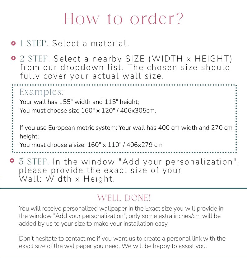 a poster with instructions for how to order