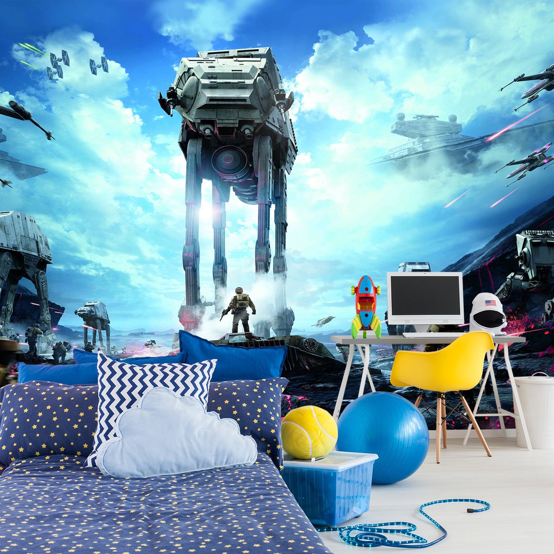 star wars mural wallpaper