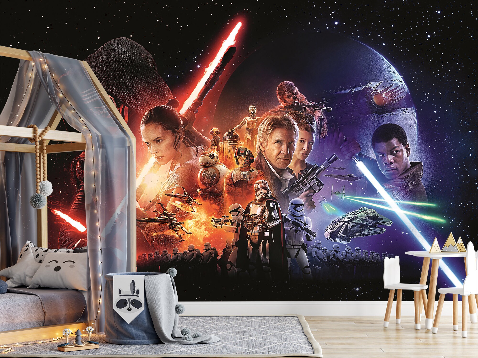 Star wars wall sale mural