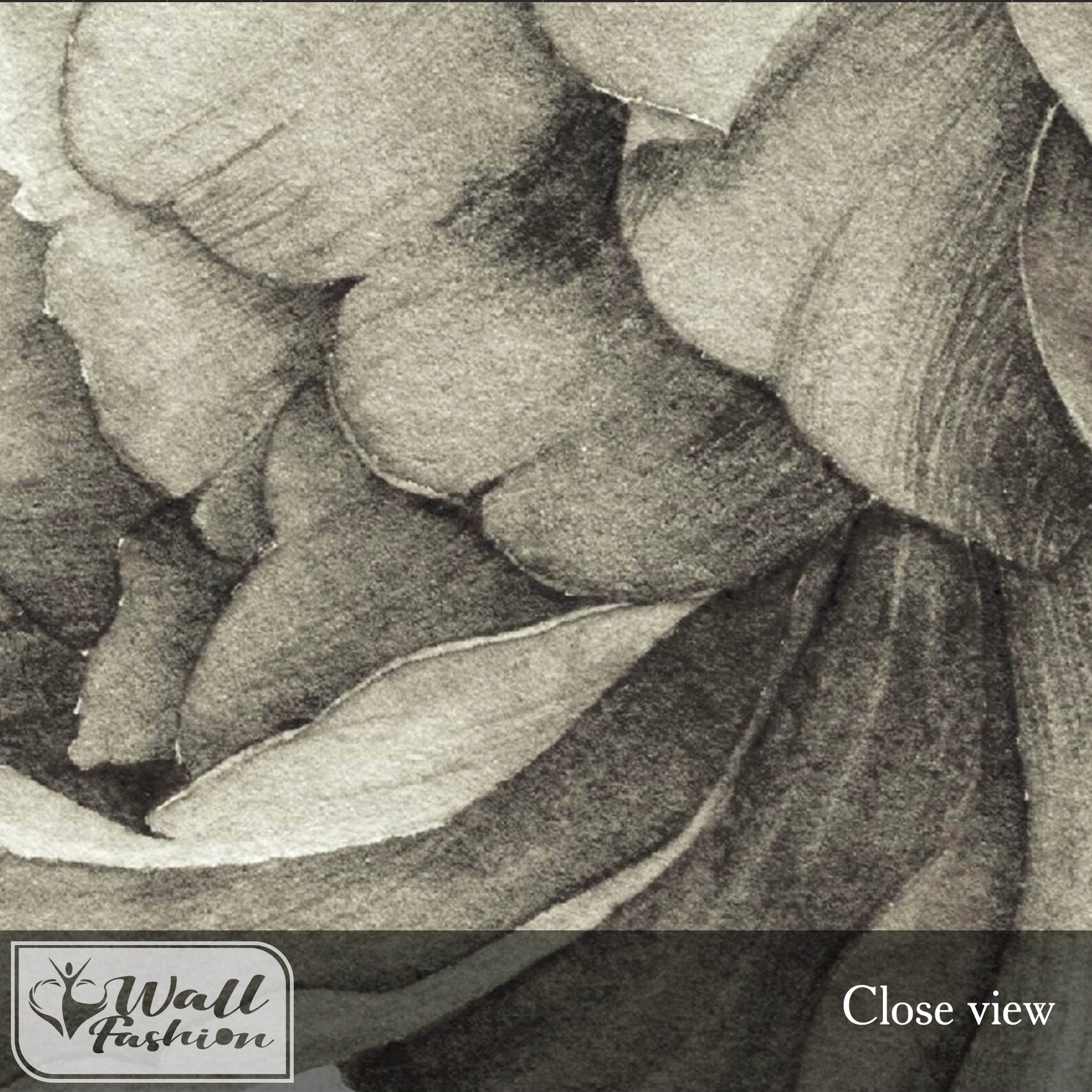 Grey Peony Wallpaper Black and White. Peony Floral Wall Decor Etsy