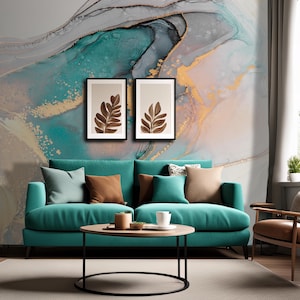 Soft Pastel Marble Wallpaper Peel & Stick, Abstract Accent Wall paper Modern, Alcohol Inks Self-Adhesive Bathroom Wall Mural Marbling X992