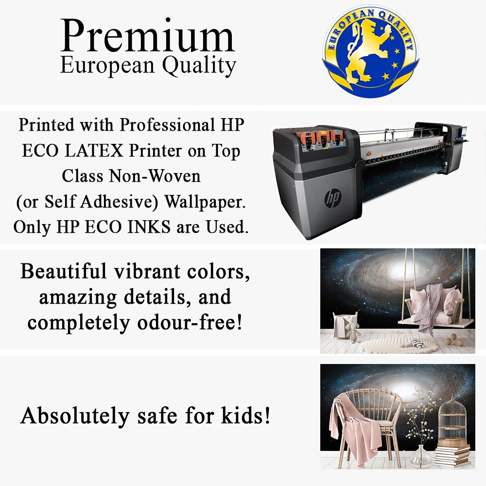 Space Wallpaper Nursery. Dark Wallpaper Galaxy. Removable - Etsy