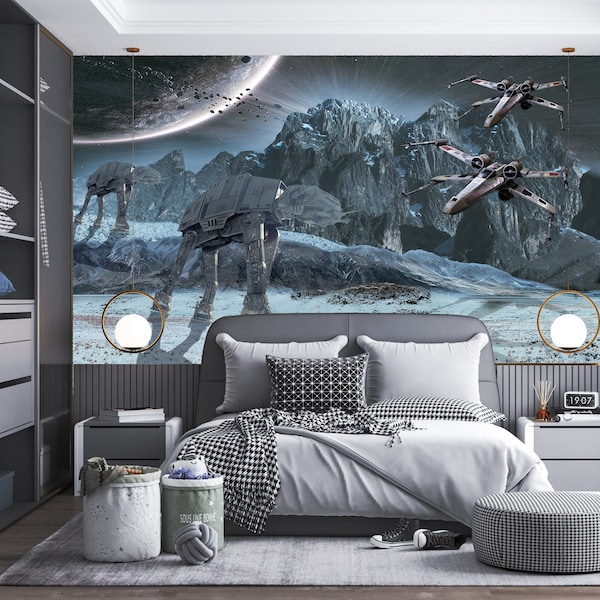 Starwars Peel and Stick Wallpaper - Etsy