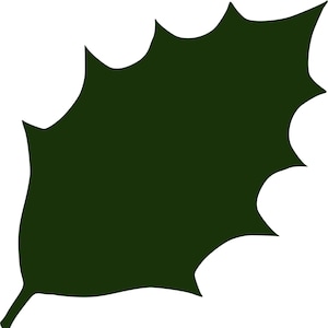 Christmas Holly Leaf Silhouette / Digital Download /SVG, JPEG, AI.