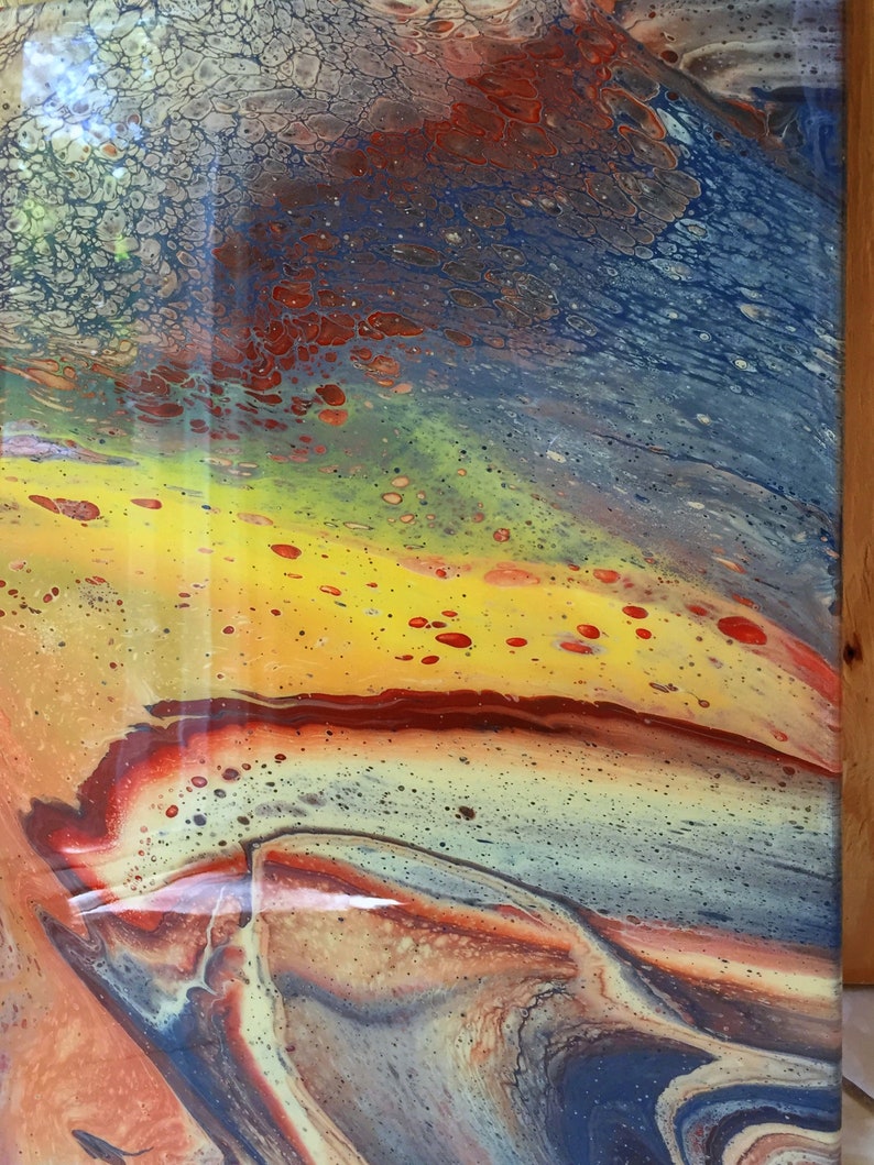 Marbled Acrylic Pour Painting 16x20