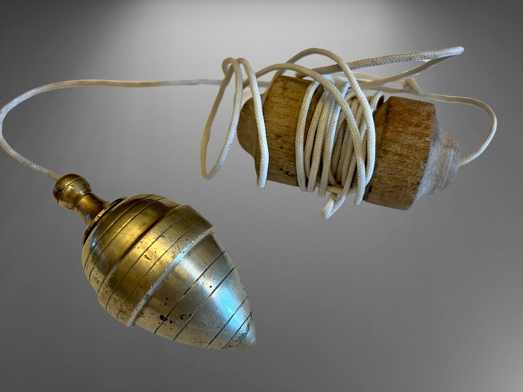 Vintage Brass Plumb Line Tapered Vertical Plumb Line Mason's Plumb Line