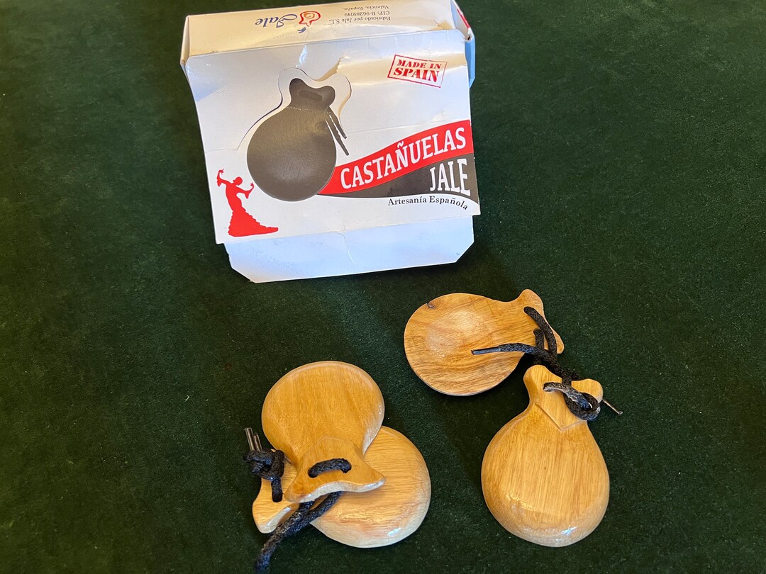 Pair of Vintage Real Spanish Wooden Handmade Pair of