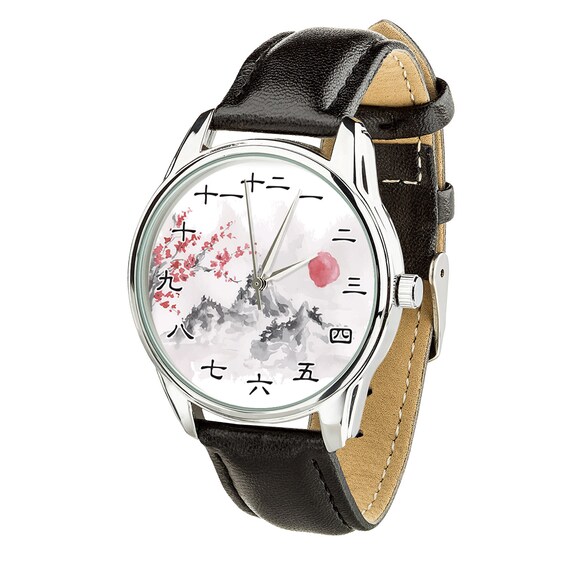 Japanese Sunset Watch Japanese Numerals Art Watch Asian Etsy