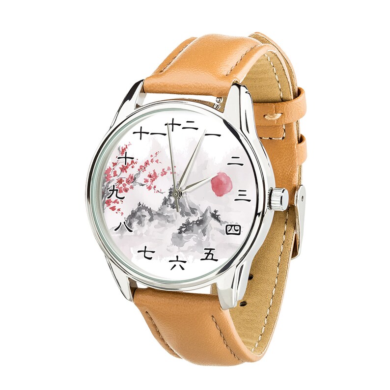 Japanese Sunset Watch Japanese Numerals Art Watch Asian Etsy