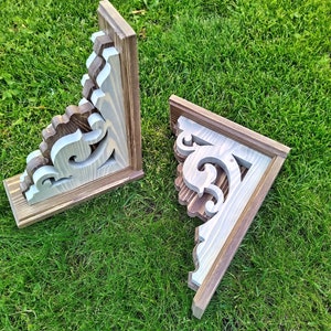 2 Wooden Corbels Painted image 9