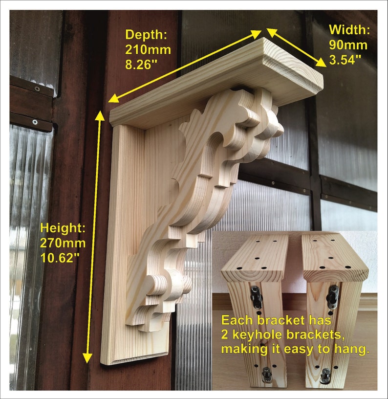 Corbels Pair of Victorian Brackets Shelf Etsy UK