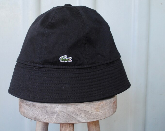 lacoste black bucket hat