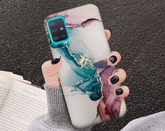 Purple marble for Samsung, A32 case, S20 FE case, A52 case, A21s case, A51 5G case, S21 Plus case, S20Plus, S21 case, S20 case, S10 case, S9