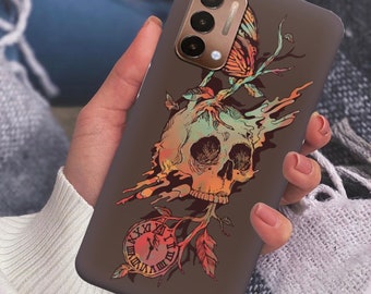 Skull with clock case One Plus 7 Pro case One Plus Nord N20 case One Plus 10 pro skeleton case One Plus 8 Pro One Plus 7t case OnePlus Nord