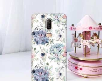 Succulent case, OnePlus 6t case, oneplus 5t case, oneplus 5, flowers case, one plus 5, oneplus 6 case, OnePlus 3t case, Oneplus 3, One 5t