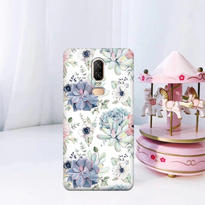 Succulent case, OnePlus 6t case, oneplus 5t case, oneplus 5, flowers case, one plus 5, oneplus 6 case, OnePlus 3t case, Oneplus 3, One 5t image 1