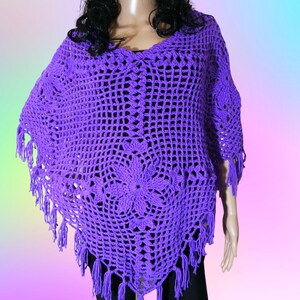 Crochet pattern lace 4 Square Poncho pdf tutorial + Video