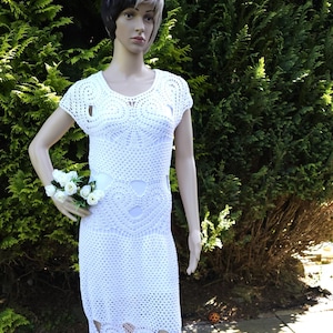 Crochet wedding maxi dress with hearts all sizes pattern pdf tutorial + Video