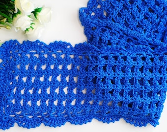 Very simple crochet lace scarf pattern pdf