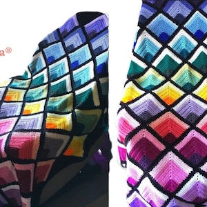 Crochet 3D blanket afghan rug pattern pdf+ Video
