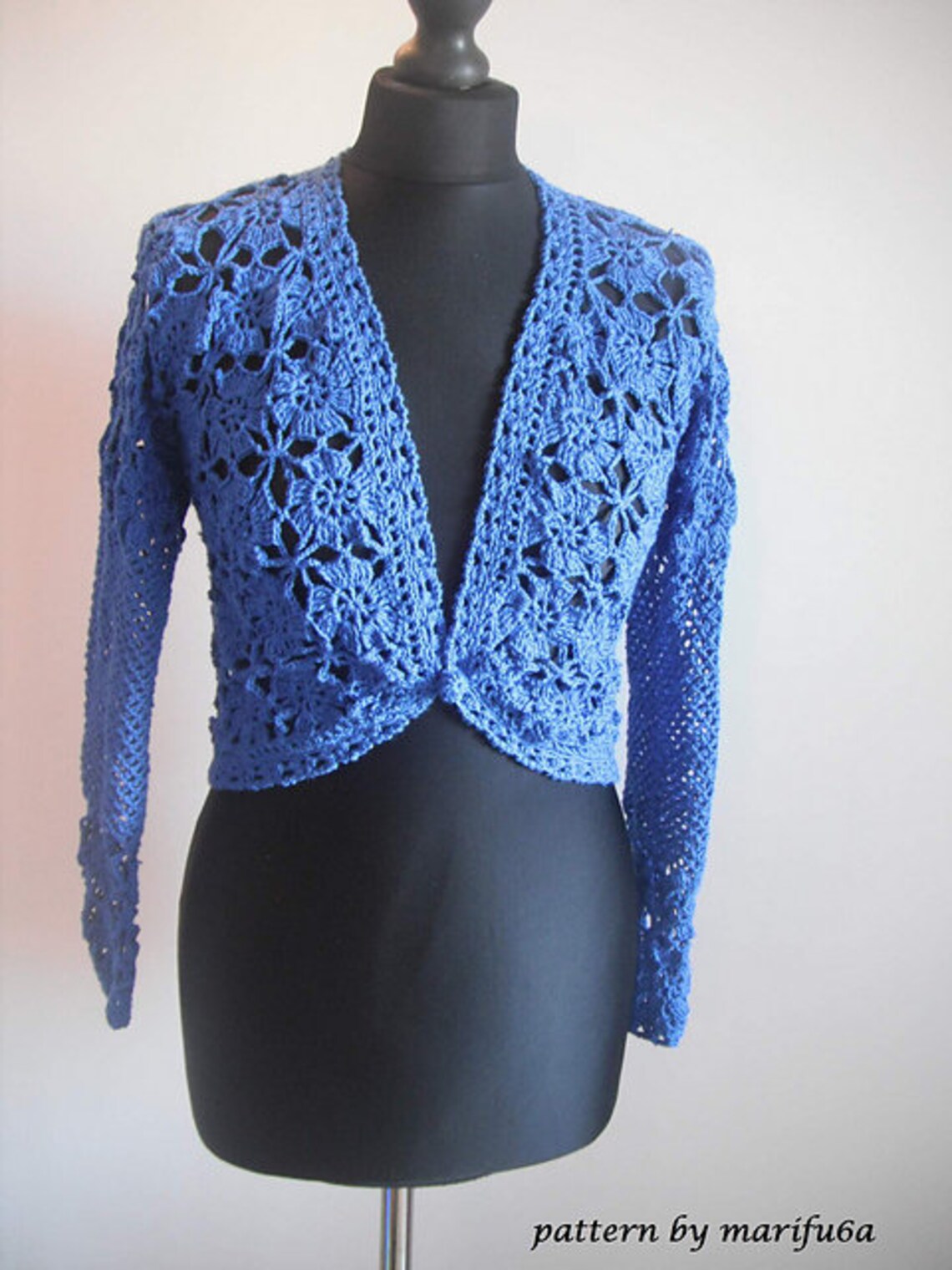 Elegant Crochet Patch Embroidered Button-Up Jacket