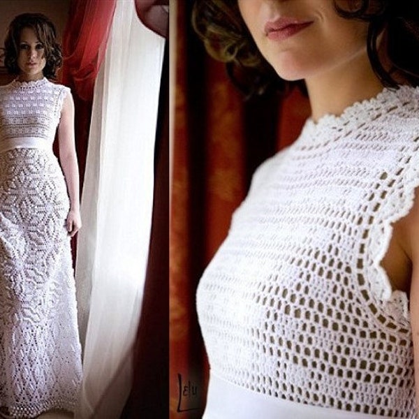 Crochet Wedding Dress Pattern - Etsy