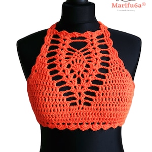 How to crochet easy halter top all sizes pattern