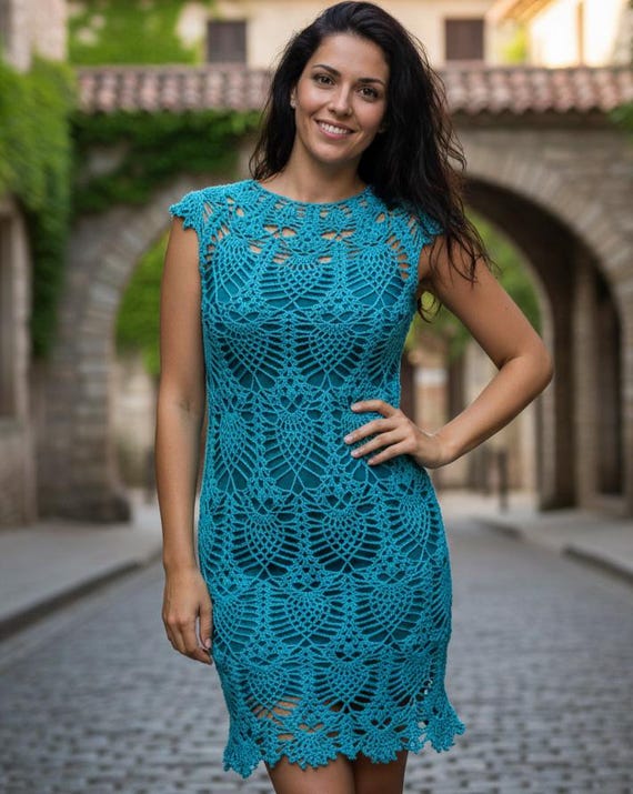 blue pineapple dress Maui Short Pineapples Hawaiian Dress