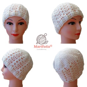 crochet puff winter hat pattern pdf + Video