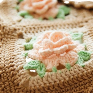 Crochet blanket, roses blanket, flowers blanket , Pattern, PDF, English image 2