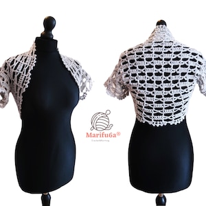 crochet easy bolero from one ball pattern pdf + Video