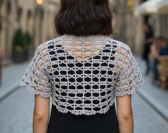 crochet easy bolero from one ball pattern pdf + Video