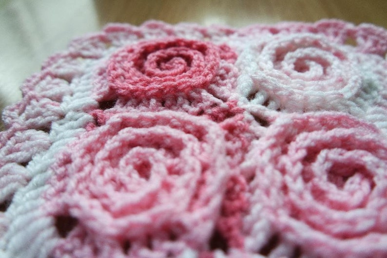 Crochet Spiral Blanket Flower Afghan Pattern Pdf by Marifu6a Etsy