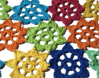 crochet pattern “colorful flower blanket, afghan, rug” by marifu6a