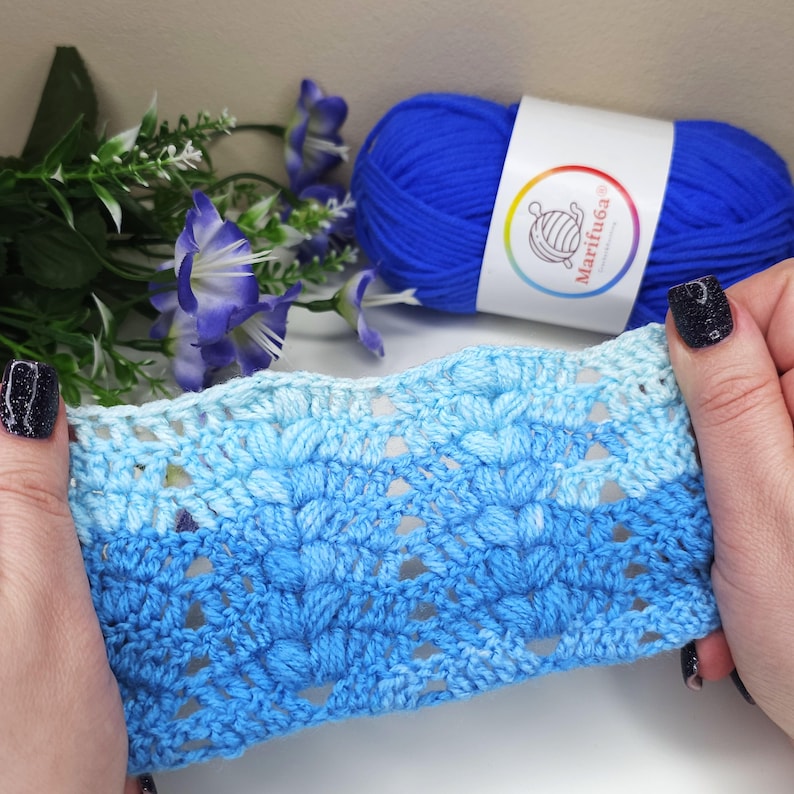 Puff Shell Ripple Afghan Crochet Pattern PDF + Video – Puff Ripple Stitch Blanket / Afghan / Rug ...