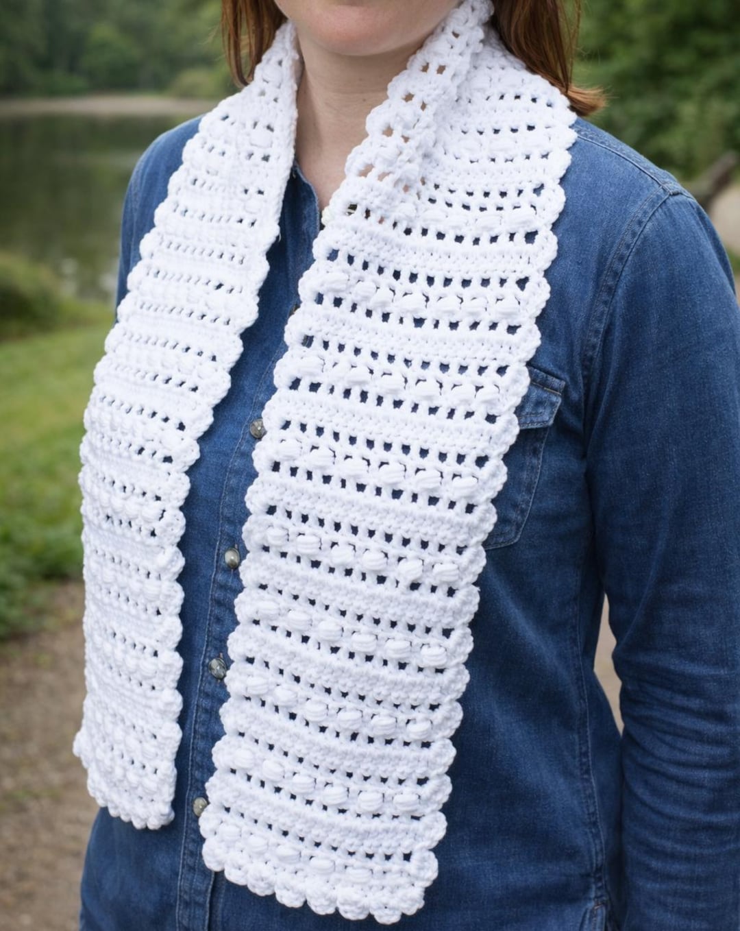 Crochet Puff Stitch Scarf Very Simple for Beginners Pdf Pattern + Video ...